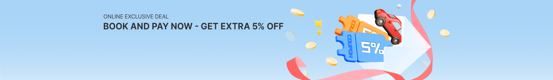 LOTTE rent-a-car online Exclusive Deal : Book and Pay Now - Get Extra 5% Off